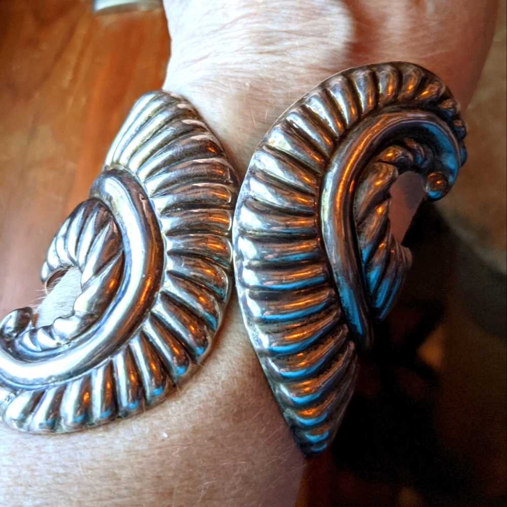 Taxco Sterling Vintage Clamper Bracelet